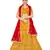 Mustard embroidered Art Silk semi stitched lehenga