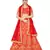 Light-red embroidered Art Silk semi stitched lehenga