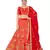 Light-red embroidered Art Silk semi stitched lehenga