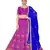 Purple embroidered Art Silk semi stitched lehenga