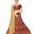 Maroon embroidered Art Silk semi stitched lehenga