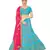 Sky-blue embroidered Art Silk semi stitched lehenga