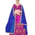 Purple embroidered Art Silk semi stitched lehenga