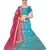 Sky-blue embroidered Art Silk semi stitched lehenga