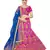 Purple embroidered Art Silk semi stitched lehenga