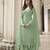 Pista green Color Designer Fancy Net Fabric Salwar Suit In Net Fabric With Embroidery As Semi Stitched