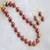 Handmade violet meenakari balls necklace set dj-02715