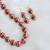Handmade violet meenakari balls necklace set dj-02715