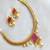 Antique pink transparent necklace set dj-02904