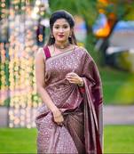 MAROON BEAUTIFUL SAREE 