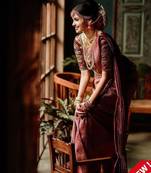 MAROON BRIDAL BEAUTIFUL SAREE 