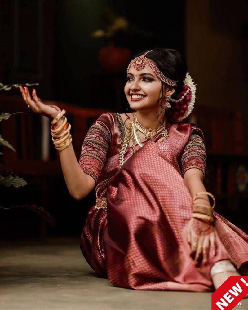 MAROON BRIDAL BEAUTIFUL SAREE 