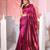 Magenta Silk Matka Handwoven Saree With Texture Designs