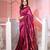 Magenta Silk Matka Handwoven Saree With Texture Designs