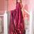 Magenta Silk Matka Handwoven Saree With Texture Designs