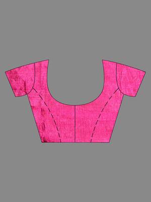 Magenta Silk Matka Handwoven Saree With Texture Designs 6