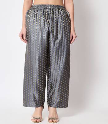 Sahiba Gray Brocade with Straight Palazzo 2