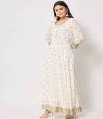 Absolute Ivory Sequin Anarkali with Churidaar
