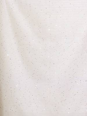 Off White Cotton Handspun Handwoven Saree With Stripe Designs And Sequin Work 5