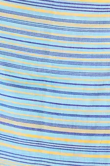 Sky Blue Cotton Handspun Handwoven Saree With Stripes Pattern