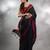 Black Cotton Handwoven Saree With Woven Heart Borders