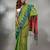 Light Green Tissue Handwoven Saree With Temple Borders