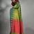 Light Green Tissue Handwoven Saree With Temple Borders