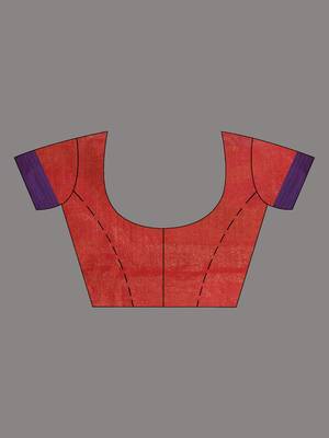 Red Tissue Handwoven Saree With Woven Designs 6