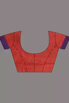 Red Tissue Handwoven Saree With Woven Designs