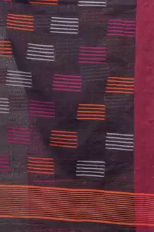 Bluish Grey Tissue Handwoven Saree With Woven Designs