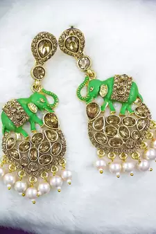 Green earrings