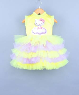 Kitty On Clouds Yellow Dress 1