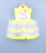 Kitty On Clouds Yellow Dress