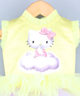 Kitty On Clouds Yellow Dress 2