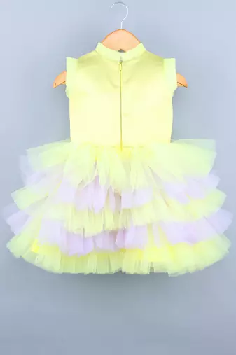 Kitty On Clouds Yellow Dress