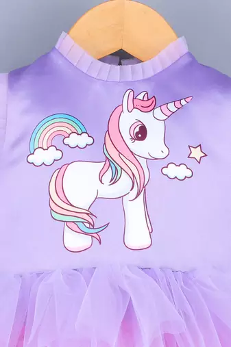 Rainbow Unicorn Lavender Dress