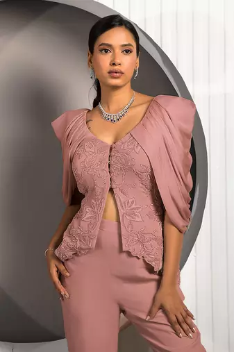 Brown Chrysanthemum Co-Ord Set