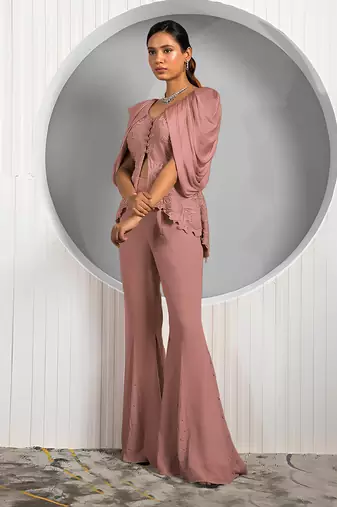 Brown Chrysanthemum Co-Ord Set