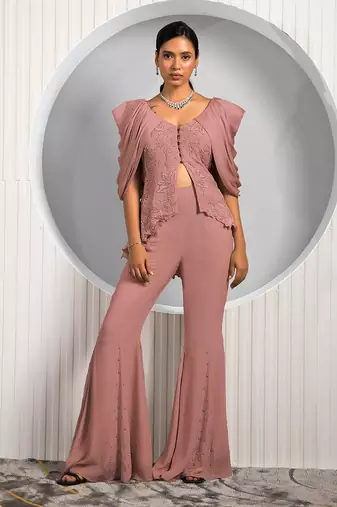 Brown Chrysanthemum Co-Ord Set