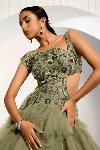 Green Rue Gown