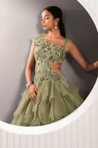 Green Rue Gown
