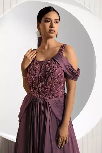Wine Viola Gown