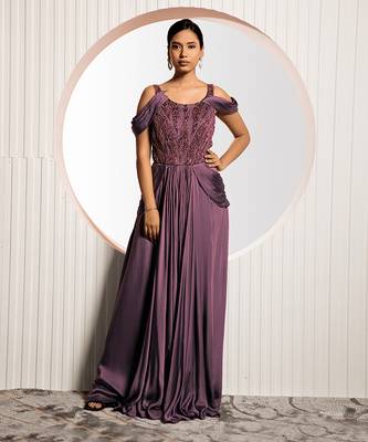 Wine Viola Gown 5