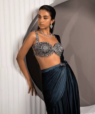 Black Jade Saree 2