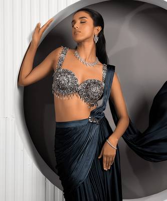 Black Jade Saree 4