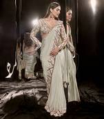 Sage Green Embrodered Saree