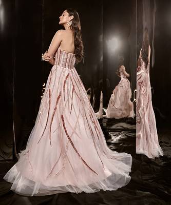 Pink Embroidered Gown 2