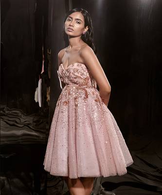 Rose Pink Embroidered Dress 4