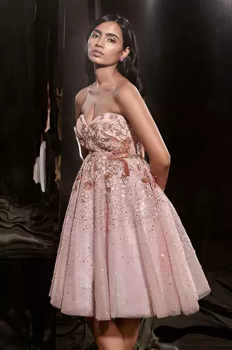 Rose Pink Embroidered Dress