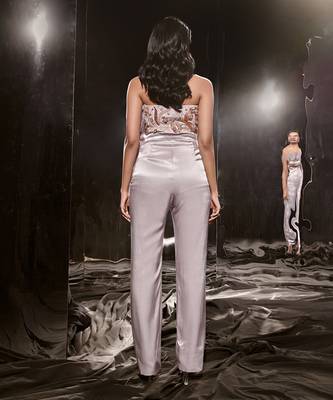 Lilac Embroidered Ruffle Jumpsuit 2